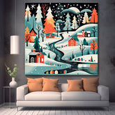 Winter Village Paint by Numbers